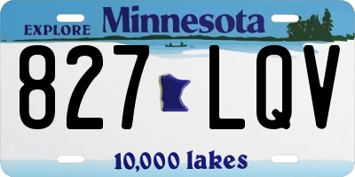 MN license plate 827LQV
