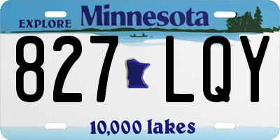 MN license plate 827LQY