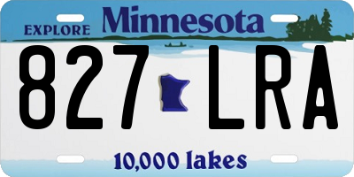 MN license plate 827LRA