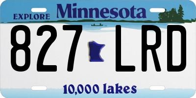 MN license plate 827LRD