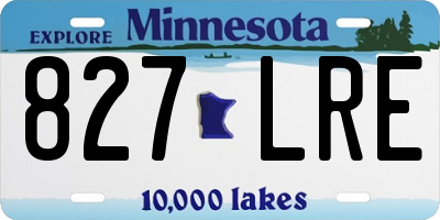 MN license plate 827LRE