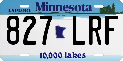 MN license plate 827LRF