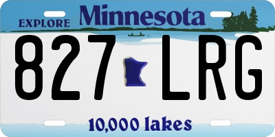 MN license plate 827LRG