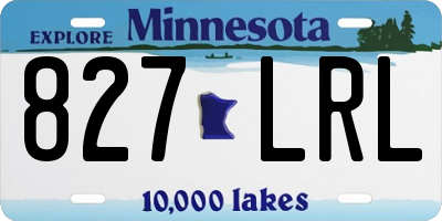 MN license plate 827LRL