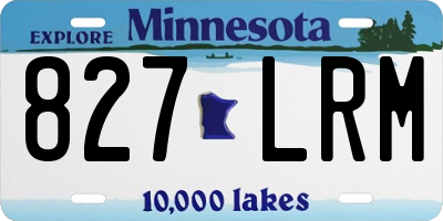 MN license plate 827LRM