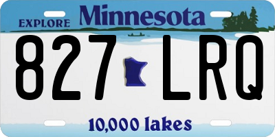 MN license plate 827LRQ