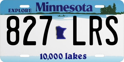 MN license plate 827LRS