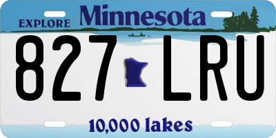 MN license plate 827LRU
