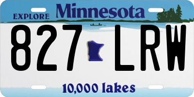 MN license plate 827LRW