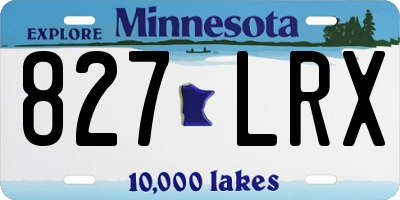 MN license plate 827LRX