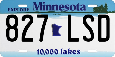 MN license plate 827LSD