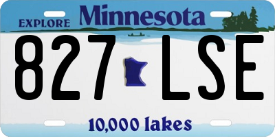 MN license plate 827LSE