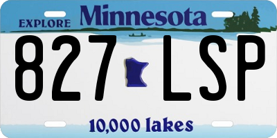 MN license plate 827LSP