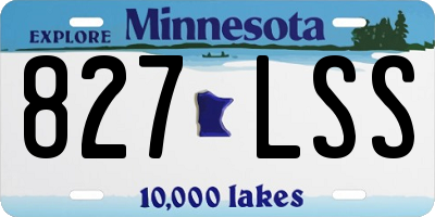 MN license plate 827LSS