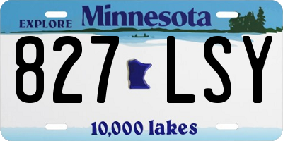 MN license plate 827LSY