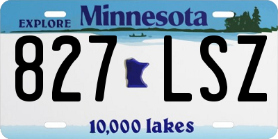 MN license plate 827LSZ