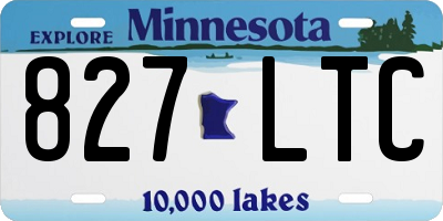 MN license plate 827LTC