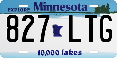 MN license plate 827LTG