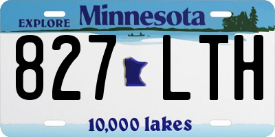 MN license plate 827LTH