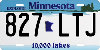 MN license plate 827LTJ