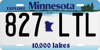 MN license plate 827LTL