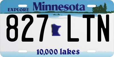 MN license plate 827LTN
