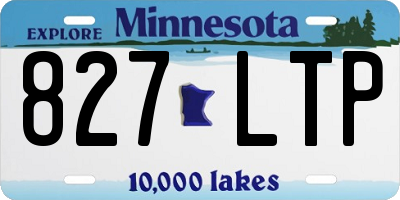 MN license plate 827LTP