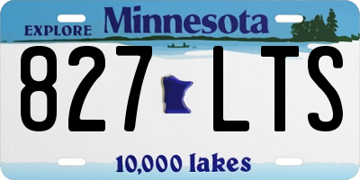 MN license plate 827LTS