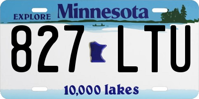 MN license plate 827LTU