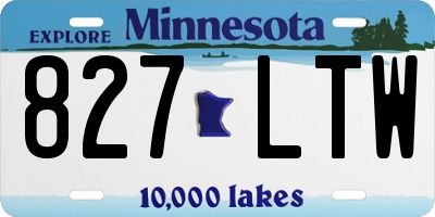 MN license plate 827LTW