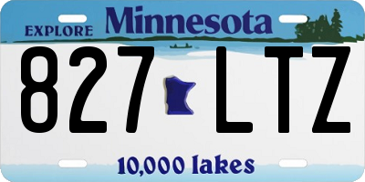 MN license plate 827LTZ