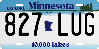 MN license plate 827LUG