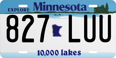 MN license plate 827LUU