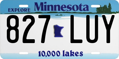 MN license plate 827LUY