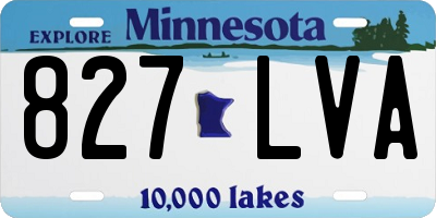 MN license plate 827LVA