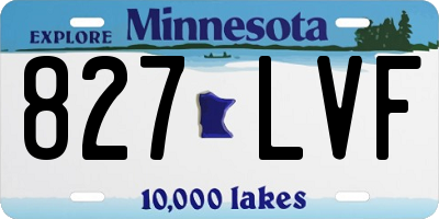 MN license plate 827LVF