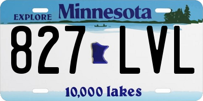 MN license plate 827LVL