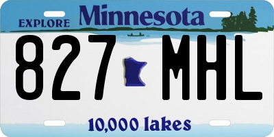 MN license plate 827MHL