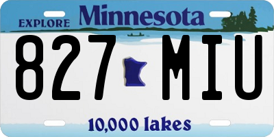 MN license plate 827MIU