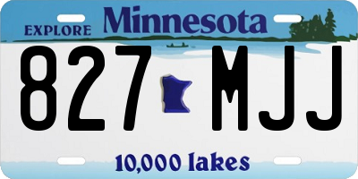 MN license plate 827MJJ