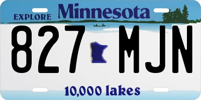 MN license plate 827MJN