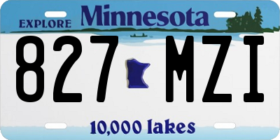 MN license plate 827MZI