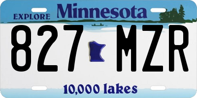 MN license plate 827MZR