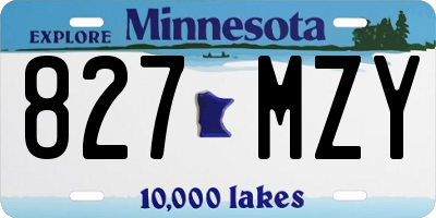 MN license plate 827MZY