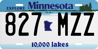 MN license plate 827MZZ
