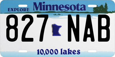 MN license plate 827NAB