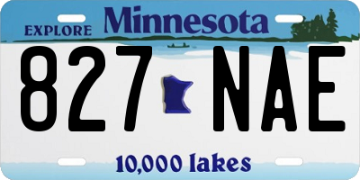 MN license plate 827NAE