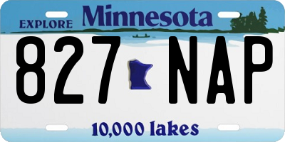 MN license plate 827NAP