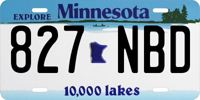 MN license plate 827NBD