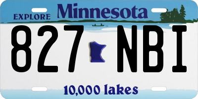 MN license plate 827NBI